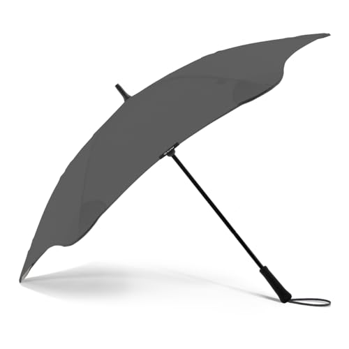 Blunt Executive Stockschirm Regenschirm grau | groß & sturmfest für 2 Personen – 138 cm Ø | Innovatives & patentiertes Design – getestet im Windkanal von Blunt