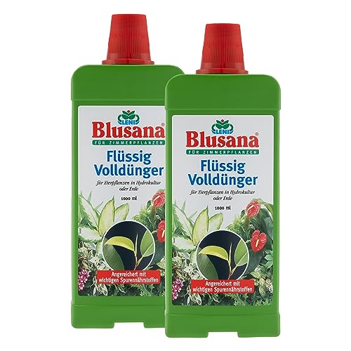 Blusana Flüssig Volldünger für Hydroponik, Hydrokultur und Pflanzen in Erde (1000 ml, 2) von Blusana