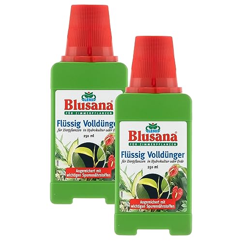 Blusana Flüssig Volldünger für Hydroponik, Hydrokultur und Pflanzen in Erde (250 ml, 2) von Blusana