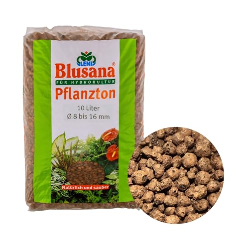 Blusana Blähton 10l Pflanzsubstrat für Hydrokultur | Ton-Granulat Körnung 8-16mm Drainagematerial & Bodenauflockerung von Blusana