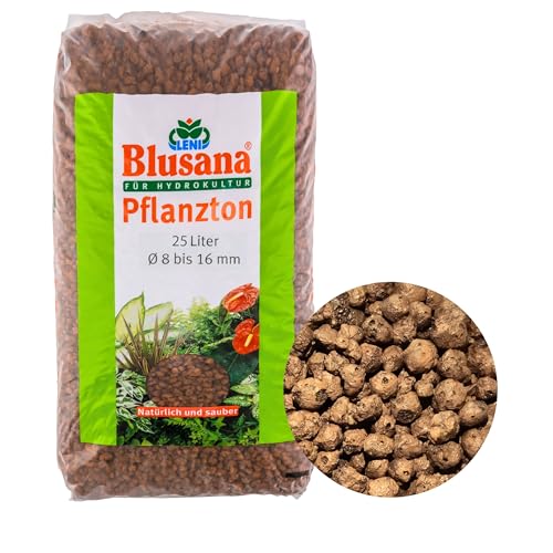 Blusana Blähton 25l Pflanzsubstrat für Hydrokultur | Ton-Granulat Körnung 8-16mm Drainagematerial & Bodenauflockerung von Blusana