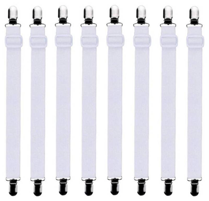 Blusmart Bettlaken-Clip Rutschfeste Befestigungsschnalle Beistellbett Befestigung (Einstellbare Bett Blatt Befestigungen Gurte, 8-tlg., Elastische Matratze Abdeckung Ecke Halter Clip), Für Bett, Matratze oder Sofa von Blusmart