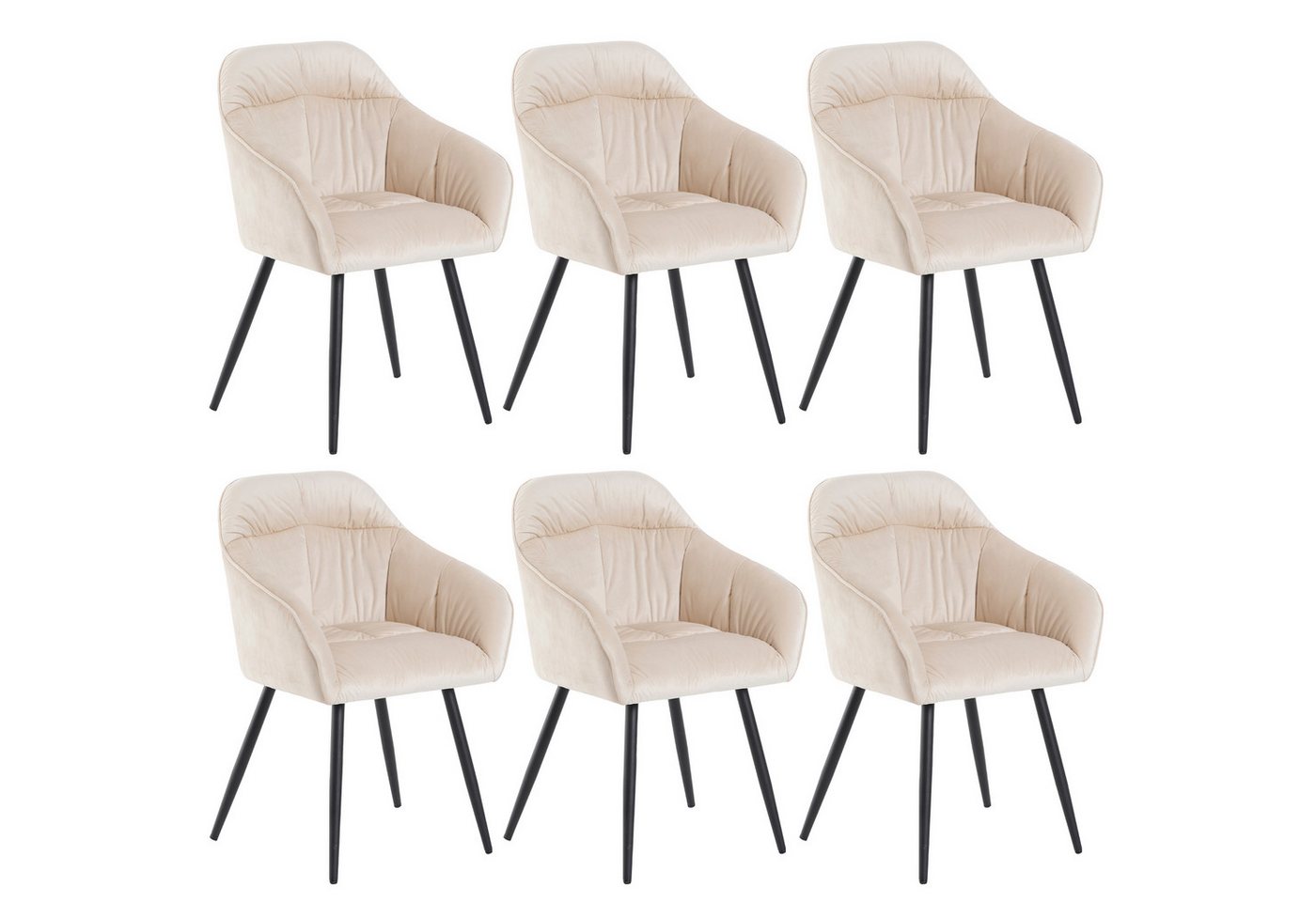 Blusmart Esszimmerstuhl Gepolsterter Stuhl mit Metallbeinen, Samtpolsterung (Küchenstuhl mit Rückenlehne, mit Armlehne Samt,Wohnzimmer Stühle, 1 St), Verstellbare Vorderbeine des Stuhls von Blusmart