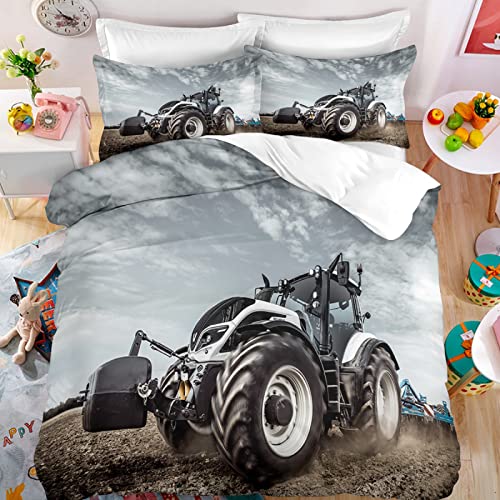 Bügelfreie Bettwäsche Traktor 135X200Cm 135X200Cm Bettwäsche Hochwertige Mikrofaser + 2 Kissenbezüge 80X80 Bequem Und Langlebig Bügelfreie Bettwäsche Traktor 135X200Cm 135X200Cm Bettwäsche Hochwertige Mikrofaser + 2 Kissenbezüge 80X80 Bequem Und Langlebig von BluvLy