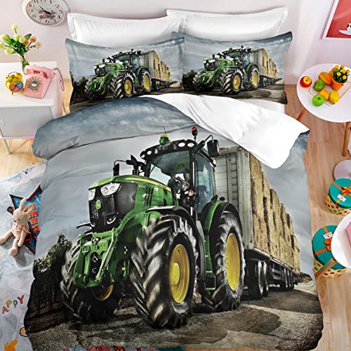 Hochwertige Mikrofaser Bettwäsche Set 135X200 3Teilig + 2 Kissenbezüge 80X80 Sommer Bettwäsche Traktor Bequem Und Langlebig 135 X 200 cm Hochwertige Mikrofaser Bettwäsche Set 135X200 3Teilig + 2 Kissenbezüge 80X80 Sommer Bettwäsche Traktor Bequem Und Langlebig 135 X 200 cm von BluvLy