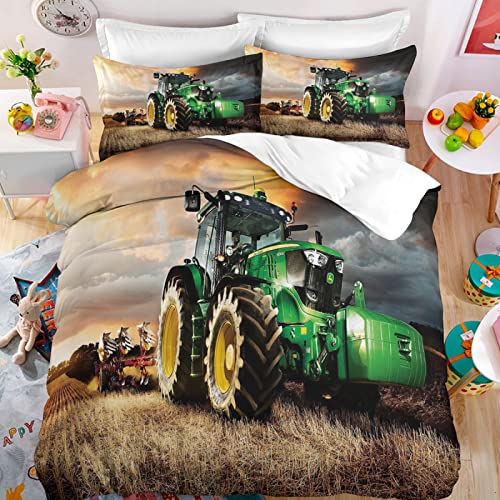 Sommer Bettwäsche 135X200 Traktor Hochwertige Mikrofaser Bettwäsche 3 Teiliges Set 135X200Cm + 2 Kissenbezüge 80X80 Bequem Und Langlebig Sommer Bettwäsche 135X200 Traktor Hochwertige Mikrofaser Bettwäsche 3 Teiliges Set 135X200Cm + 2 Kissenbezüge 80X80 Bequem Und Langlebig von BluvLy