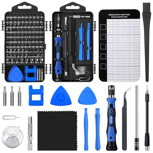 Feinmechaniker Werkzeug Set Reparatur Schraubenzieher: Bluvizo 124 in 1 Präzisionsschraubendreher, Handy Feinwerkzeug Met Torx T5 T6 T8 T15 für Kamera PC Computer iPhone PS Xbox von Bluvizo