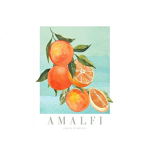 Negroni Cocktail Amalfi Orange Obst Markt Wand Kunst Leinwand Malerei Nordic Poster Und Drucke Wand Bilder for Bar Zimmer Dekor (Color : A, Size : 40x60cm no frame) von Bluvos