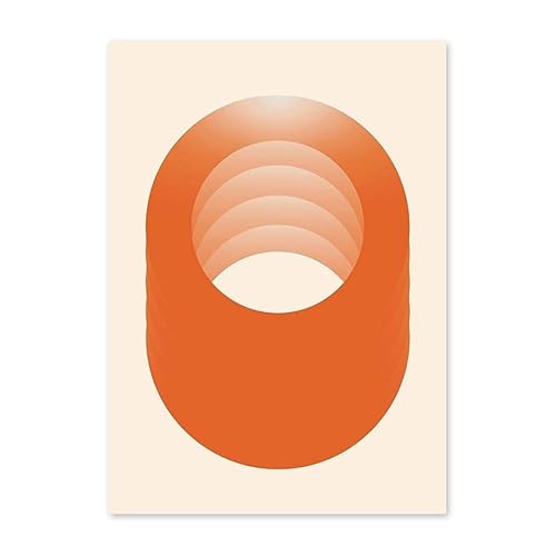 Retro Abstrakte Welle Regenbogen Sonne Geometrische Torus Poster Und Drucke Wand Kunst Leinwand Malerei Wand Bilder for Wohnzimmer Dekor (Color : G, Size : 40X50cm No Framed) von Bluvos