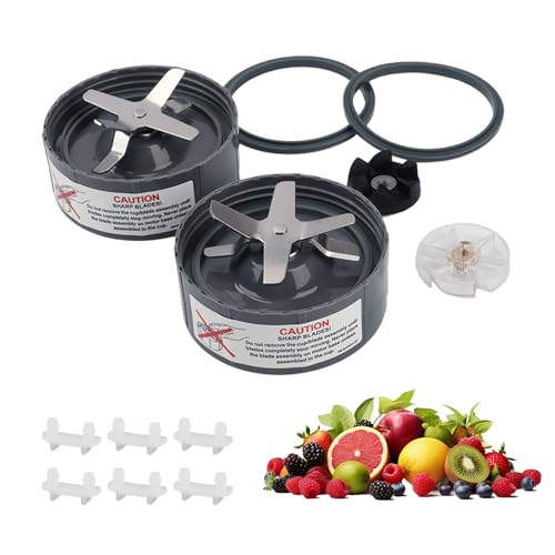 2 Stück Ersatz Entsafter Klingen, Entsafter Kreuzklingen für NutriBullet 600 W/900 W, Extctor Blade Serie mit 2 Silikon O-Ring, für NutriBullet Blender Blade Ersatzteile 2 Stück Ersatz Entsafter Klingen, Entsafter Kreuzklingen für NutriBullet 600 W/900 W, Extctor Blade Serie mit 2 Silikon O-Ring, für NutriBullet Blender Blade Ersatzteile von BlyeMichdi