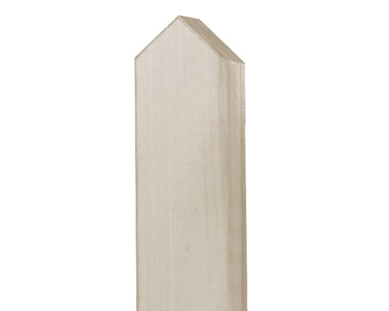BM Zaunpfosten 90 x 90 cm vierkant Fichte Spitzkopf farbig Hellgrau 100 cm von Bm Massivholz