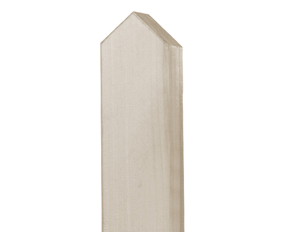 Zaunpfosten vierkant Fichte Spitzkopf für Holzzaun Windhuk 2 Höhen-190 cm-tabak 2 von Bm Massivholz