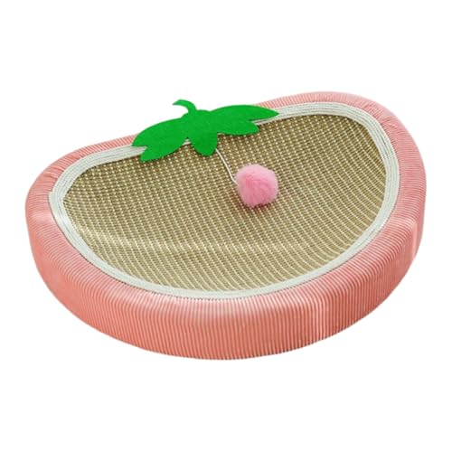Bmdjdq Katzenkratzbett, gebogenes Nest, 58 x 42,5 x 8 cm, Möbelschutzkissen, Erdbeer -Kratzbett, natürliche Sisal, für Kätzchen Hund Innensofa Teppichbodenbodenstuhl -Couch Möbelschutzschutz von Bmdjdq