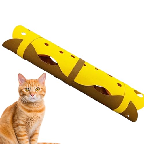 Katzentunnel Bett,Waschbares Versteck Nest Für Kätzchen - Interaktives Filz Katzentunnel Bett Für Wohnung Wohnzimmer Schlafzimmer | Zuhause Spielen Schlafen von Bmdjdq