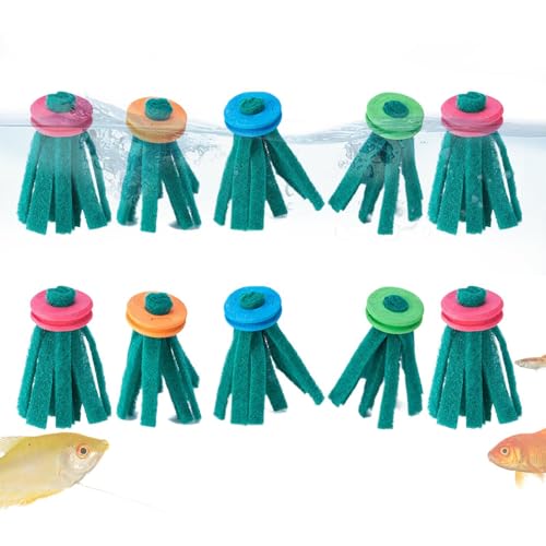 Laichmopp für Aquarium | 10 Stück Schwimmende Fischzucht Laichmopps - Schwimmendes Reinigungswerkzeug Mit Schaumring Für Schnecken Schildkröten Regenbogenfische Amphibien Laichmopp für Aquarium | 10 Stück Schwimmende Fischzucht Laichmopps - Schwimmendes Reinigungswerkzeug Mit Schaumring Für Schnecken Schildkröten Regenbogenfische Amphibien von Bmdjdq