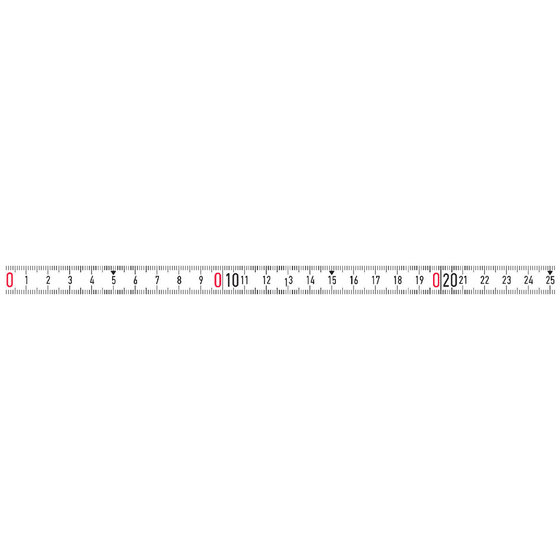 BMI® - Bandmaß weiß 10m x 13mm selbstklebend LNR-SK von Bmi