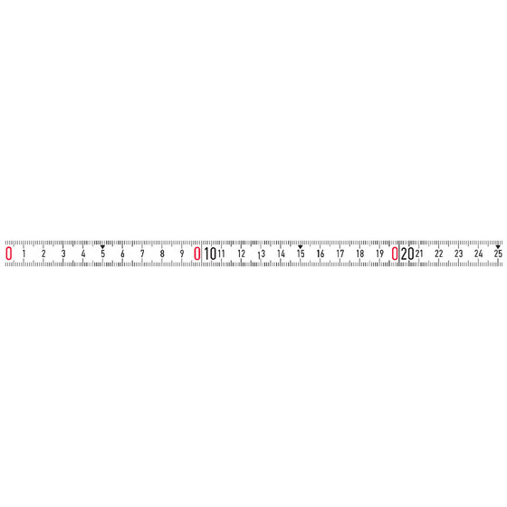 BMI® - Bandmaß weiß 5m x 13mm selbstklebend RNL-SK von Bmi