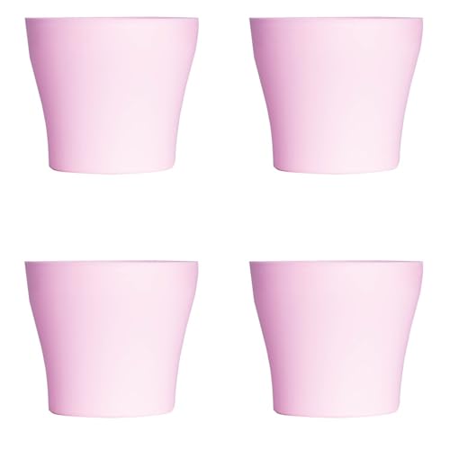 GH629PK St Helens Home and Garden Blumentöpfe aus Kunststoff, Rosa, 20 x 14,5 cm, 4 Stück von Bmi