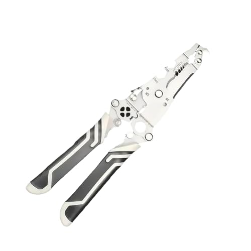 Abisolierzange für Kabel | Abriebfester Kabelschneider Kabelcrimpwerkzeug – kommerzielles Multifunktionswerkzeug zum Abisolieren von Drähten von Bmucp
