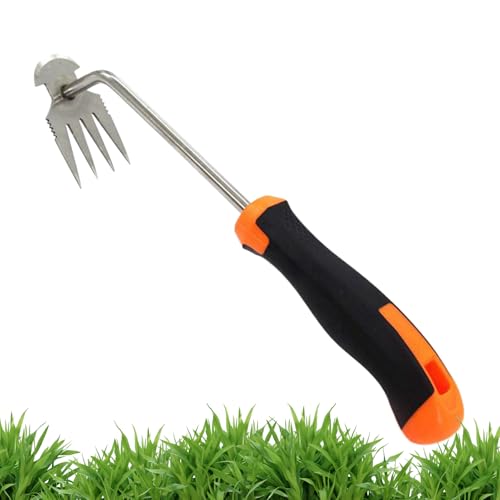 Bmucp Unkrautentfernungswerkzeug Handwerkzeug Edelstahl Gartengabel Ergonomische Gabel für Gartenverpflanzung Gartenzubehör Rasentraktor von Bmucp