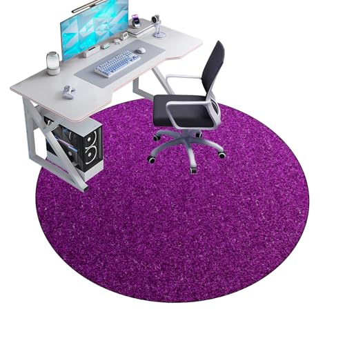 Bnehwogu Bodenschutzmatte für Hartböden und Teppich Gaming Bürostuhl Stuhlmatten bürostuhlunterlage rutschfestes Kratzfest Stuhl Unterlage Runden 140 cm Bodenmatte Chair Mat von Bnehwogu