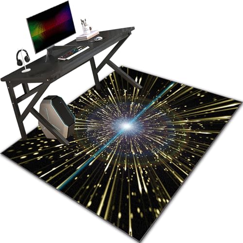 Bodenschutzmatte für Hartböden 100 x 140 cm, Gaming Teppich Stuhlunterlage, Computerstuhl Teppiche, Bürostuhl Unterlage, Schreibtischstuhl Unterlage, Teppichschoner Stuhlmatte Floor Protection Mat von Bnehwogu