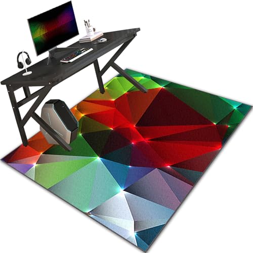 Bodenschutzmatte für Hartböden 180 x 230 cm, Gaming Teppich Stuhlunterlage, Computerstuhl Teppiche, Bürostuhl Unterlage, Schreibtischstuhl Unterlage, Teppichschoner Stuhlmatte Floor Protection Mat von Bnehwogu