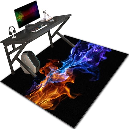 Gaming Bürostuhl Unterlage Bodenschutzmatte Teppich Schreibstuhlunterlage Gaming Stuhlmatte für Hartholzboden Stuhlunterlage Rechteckig Bodenmatte Gaming Teppich Stuhlunterlage 100 x 140 cm von Bnehwogu