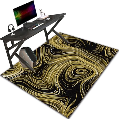 Gaming Bürostuhl Unterlage Bodenschutzmatte Teppich Schreibstuhlunterlage Gaming Stuhlmatte für Hartholzboden Stuhlunterlage Rechteckig Bodenmatte Gaming Teppich Stuhlunterlage 120 x 160 cm von Bnehwogu