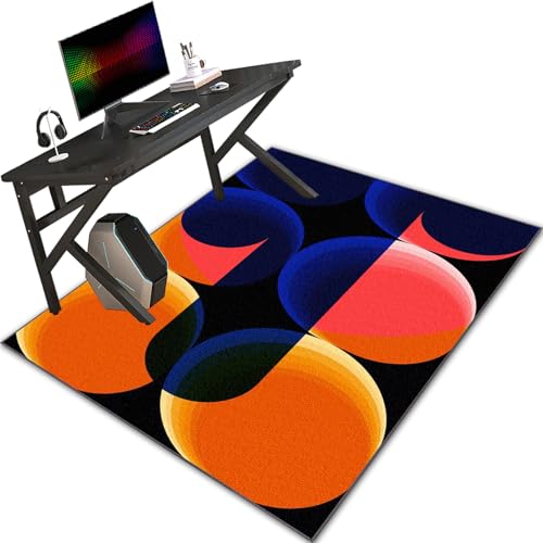 Gaming Bürostuhl Unterlage Bodenschutzmatte Teppich Schreibstuhlunterlage Gaming Stuhlmatte für Hartholzboden Stuhlunterlage Rechteckig Bodenmatte Gaming Teppich Stuhlunterlage 150 x 180 cm von Bnehwogu
