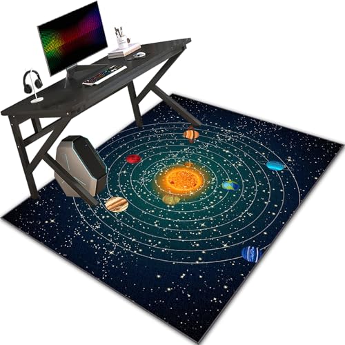 Gaming Bürostuhl Unterlage Bodenschutzmatte Teppich Schreibstuhlunterlage Gaming Stuhlmatte für Hartholzboden Stuhlunterlage Rechteckig Bodenmatte Gaming Teppich Stuhlunterlage 180 x 230 cm von Bnehwogu