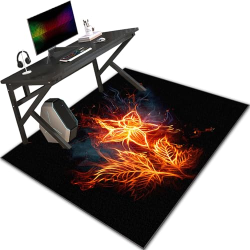 Gaming Bürostuhl Unterlage Bodenschutzmatte Teppich Schreibstuhlunterlage Gaming Stuhlmatte für Hartholzboden Stuhlunterlage Rechteckig Bodenmatte Gaming Teppich Stuhlunterlage 70 x 100 cm von Bnehwogu