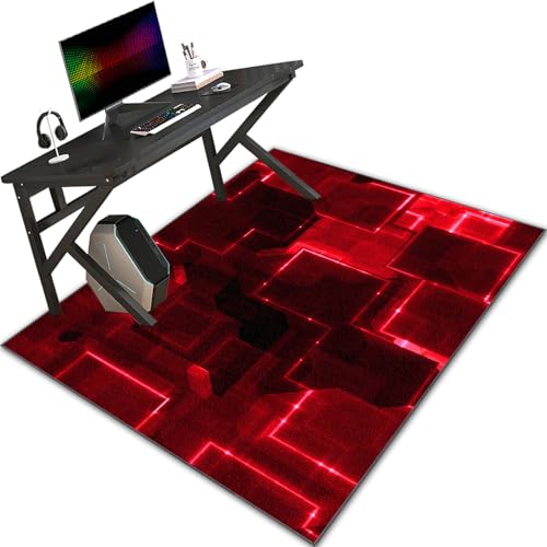 Gaming Bürostuhl Unterlage Bodenschutzmatte Teppich Schreibstuhlunterlage Gaming Stuhlmatte für Hartholzboden Stuhlunterlage Rechteckig Bodenmatte Gaming Teppich Stuhlunterlage 70 x 100 cm von Bnehwogu