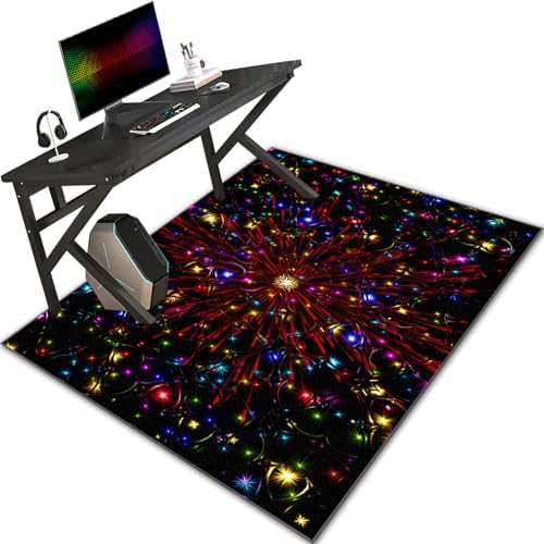 Schreibtischstuhl Unterlage für Laminat, Bodenschutzmatte, Gaming Stuhl Unterlage, Bürostuhl Unterlage 100 x 120 cm, Computerstuhl Teppich Stuhlmatte Anti-Silp Schutzmatte für Laminat Bürostuhlmatten von Bnehwogu