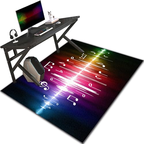 Schreibtischstuhl Unterlage für Laminat, Bodenschutzmatte, Gaming Stuhl Unterlage, Bürostuhl Unterlage 120 x 140 cm, Computerstuhl Teppich Stuhlmatte Anti-Silp Schutzmatte für Laminat Bürostuhlmatten von Bnehwogu