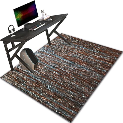 Schreibtischstuhl Unterlage für Laminat, Bodenschutzmatte, Gaming Stuhl Unterlage, Bürostuhl Unterlage 70 x 100 cm, Computerstuhl Teppich Stuhlmatte Anti-Silp Schutzmatte für Laminat Bürostuhlmatten von Bnehwogu