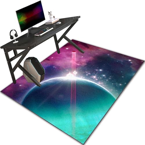 Schreibtischstuhl Unterlage für Laminat, Bodenschutzmatte, Gaming Stuhl Unterlage, Bürostuhl Unterlage 70 x 100 cm, Computerstuhl Teppich Stuhlmatte Anti-Silp Schutzmatte für Laminat Bürostuhlmatten von Bnehwogu