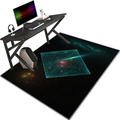 Schreibtischstuhl Unterlage für Laminat, Bodenschutzmatte, Gaming Stuhl Unterlage, Bürostuhl Unterlage 70 x 100 cm, Computerstuhl Teppich Stuhlmatte Anti-Silp Schutzmatte für Laminat Bürostuhlmatten von Bnehwogu