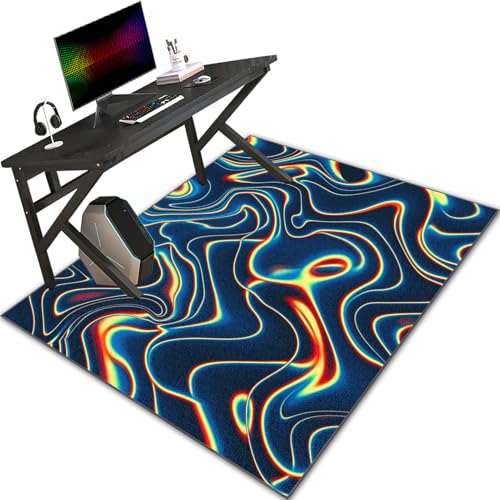 Schreibtischstuhl Unterlage für Laminat, Bodenschutzmatte, Gaming Stuhl Unterlage, Bürostuhl Unterlage 90 x 140 cm, Computerstuhl Teppich Stuhlmatte Anti-Silp Schutzmatte für Laminat Bürostuhlmatten von Bnehwogu