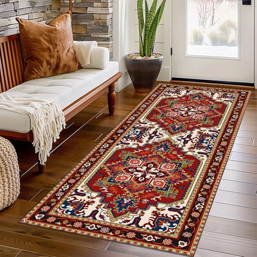 Teppich Läufer Flur Lang 120 x 500 cm rutschfest Küchenläufer Flurteppich, Teppichläufer Langer, Modern Küchen Teppich, Flurläufer Kurzflor Korridor Teppich Läufer für Vorzimmer Eingang Wohnzimmer von Bnehwogu