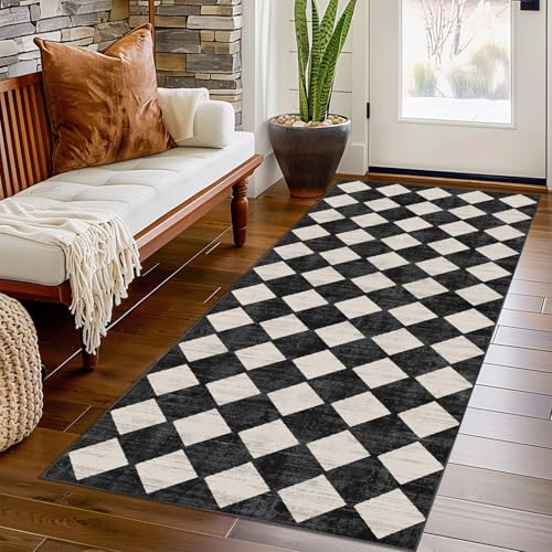 Teppichläufer Langer, Modern 40 x 180 cm Küchen Teppich, Flurläufer Schlafzimmer Carpet, Rutschfest Waschbar Küchenläufer, Teppich Läufer Flur für Vorzimmer Eingangsbereich Korridor Wohnzimmer von Bnehwogu