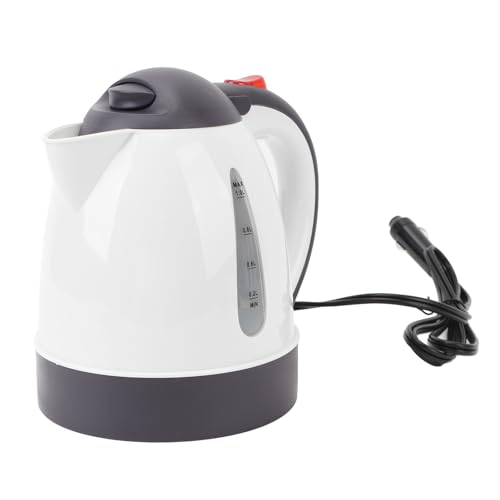 1000 Ml Wasserkocher Fürs Auto, Tragbare Kaffee-/Teekanne für Unterwegs, Wasserkocher aus Edelstahl mit Automatischer Abschaltung und Auslaufsicherem Ausguss (12V) von Bnineteenteam
