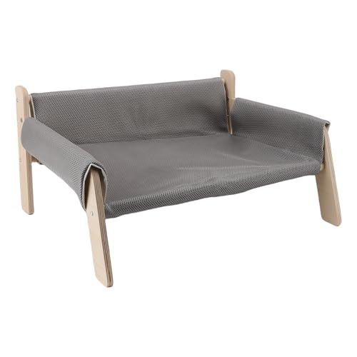 Bnineteenteam Erhöhte Katzensofa -Couch, Robustes und Sicheres Katzensofa -Bett mit Kratzerpfosten, für die Entspannung zu Hause (Milchteefarbe) von Bnineteenteam