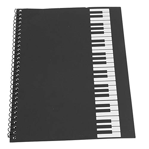 Bnineteenteam Handgeschriebenes Musikbuch, 50 Seiten, blanko, Notizblock für Musiker, Personalpapier (Klavier, schwarz) von Bnineteenteam