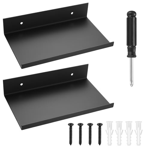 Bnnrjia 2 Stück Wandregal Schwarz Metall, Regal Wandregale, Schweberegal, Wandregal Metall Schweberegale, Schwebendes Regal, Bücherregal Wand für Wohnzimmer Schlafzimmer Badezimmer Büro Bnnrjia 2 Stück Wandregal Schwarz Metall, Regal Wandregale, Schweberegal, Wandregal Metall Schweberegale, Schwebendes Regal, Bücherregal Wand für Wohnzimmer Schlafzimmer Badezimmer Büro von Bnnrjia
