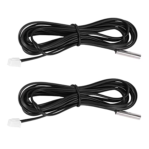 Bntaomle 2X 2M Thermistor Temperaturfuehler Wasserdichte Sonde Draht 10K 1% 3950 Schwarz von Bntaomle