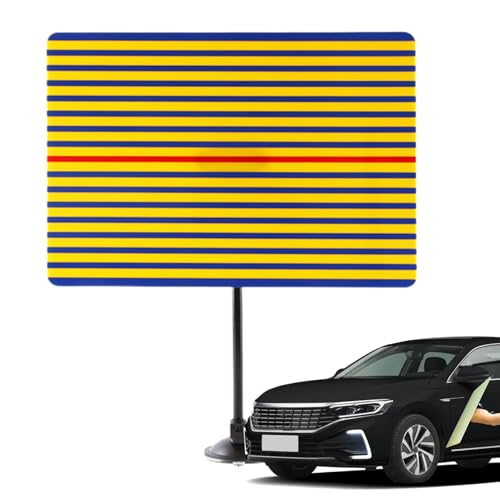 BnyHjir Auto Dent Repair Reflector, Car Body Damage Detecting Tool, with Adjustable Holder, Auto Repair Tools, Professional Grade Striped Panel for Fleet Vehicle Maintenance von BnyHjir