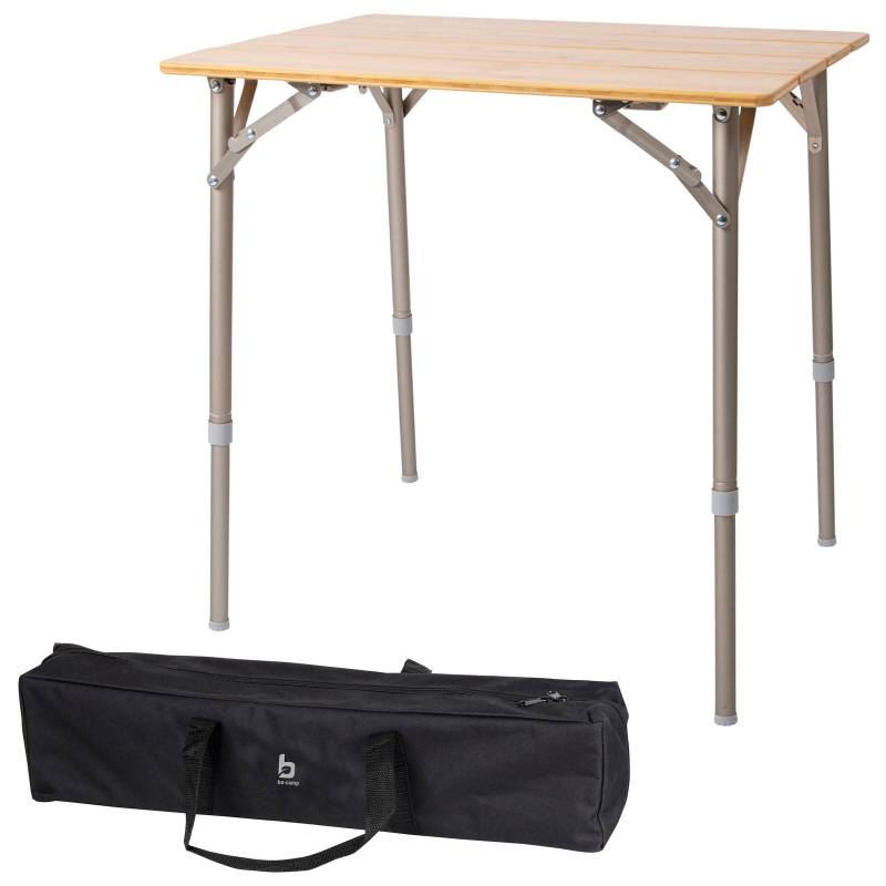 BO-CAMP Camping Gartentisch Klapptisch Falttisch Klappbar verstellbar Alu Bambus-50 x 65 cm von Bo-Camp Urban Outdoor