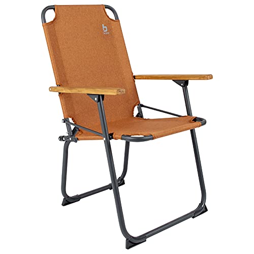Bo-Camp Campingstuhl Bushwick Garten Klappstuhl Faltstuhl Faltbar Alu Holz 100kg Clay von Bo-Camp