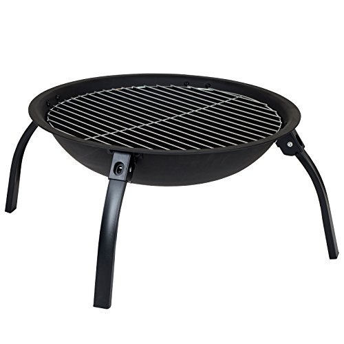 Bo-Camp Urban Outdoor Grill Feuerschale Mit Grillrost BBQ Feuerkorb Feuerstelle Beine Abnehmbar Ø 55 cm von Bo-Camp